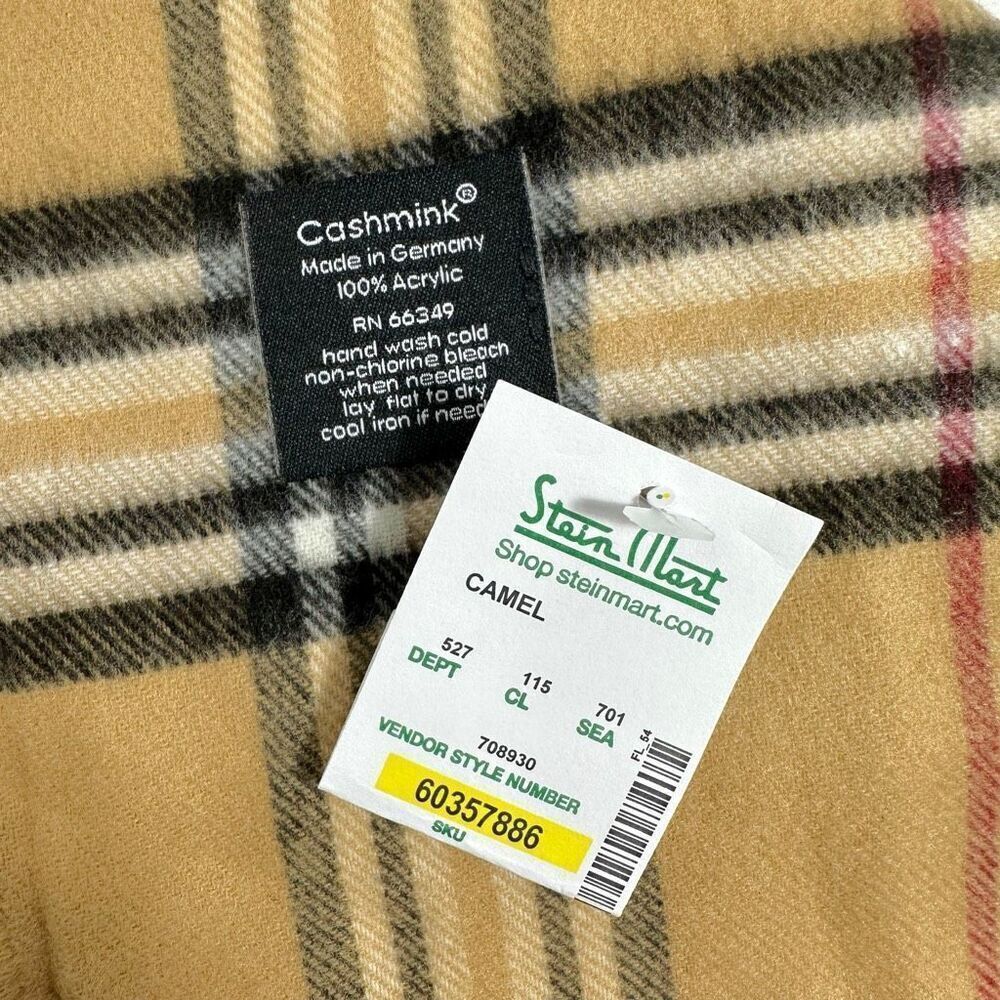 Cashmink Nova Check Pattern Scarf NWT - Picture 3 of 5